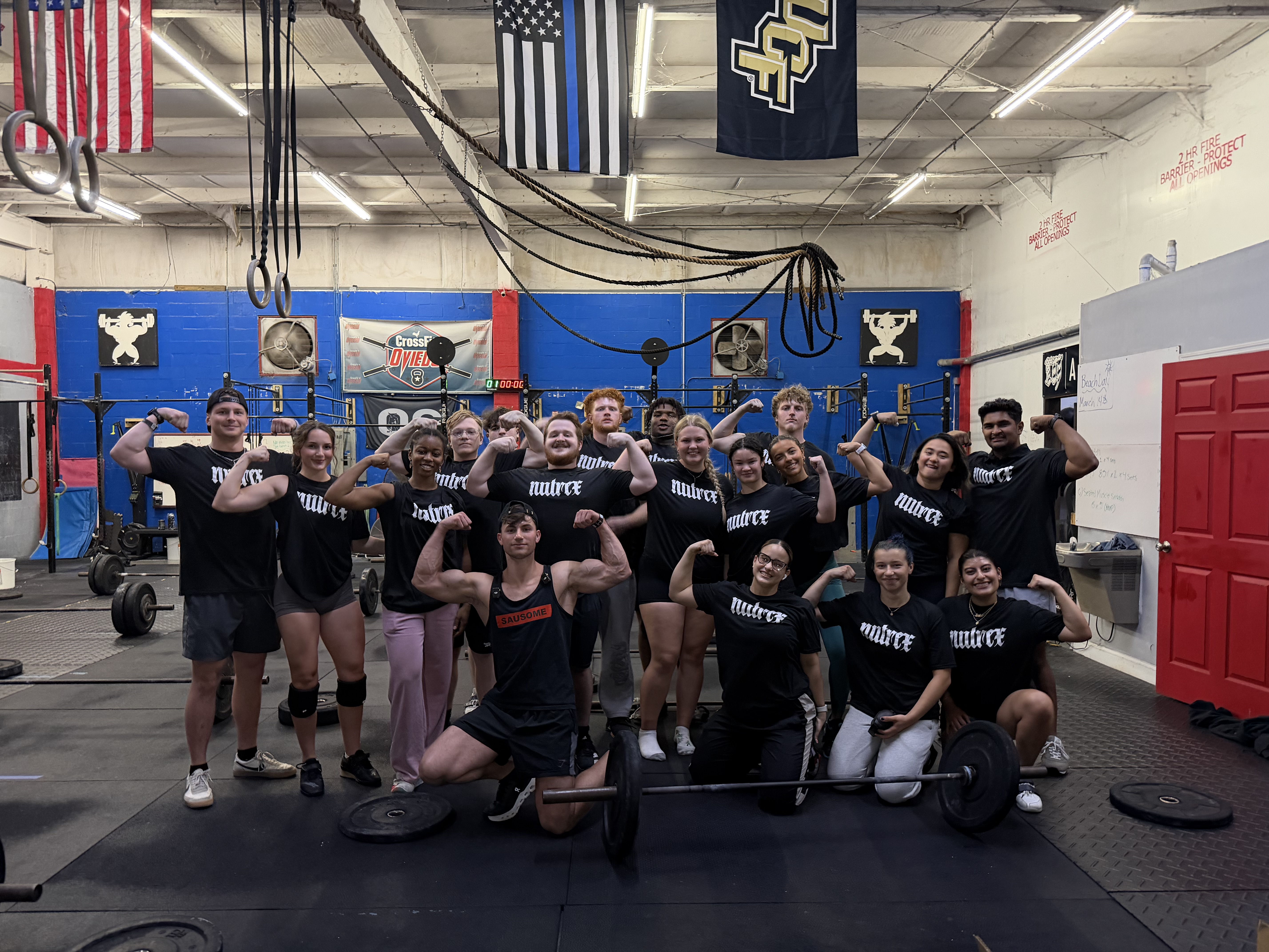 Knights Weightlifting team at training